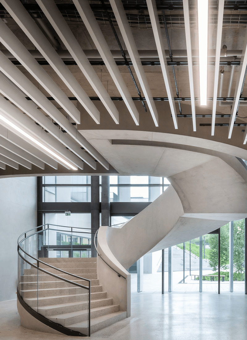 Innenraum des NOI Techpark Bruneck